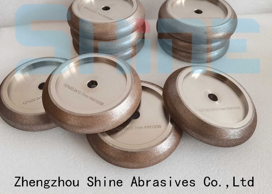127x22.2x12.7mm Roda de afiamento CBN eletroplata para serras de banda