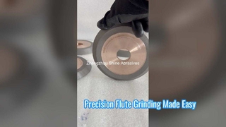 Roda de diamante CNC de rebolo 1V1 para ferramentas redondas de carboneto caneladas