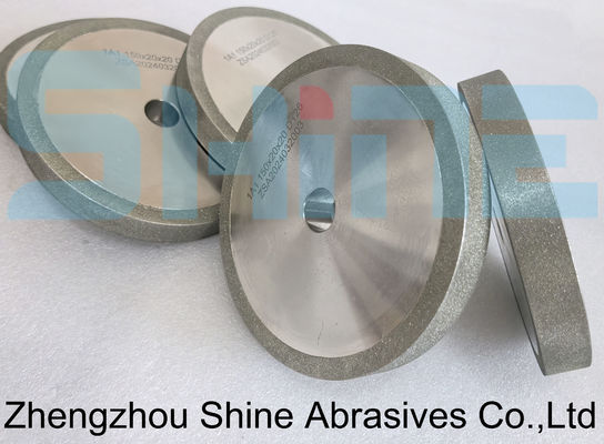 Roda de moagem de diamantes planos electroplacada para moagem de vidro de carburo de tungstênio