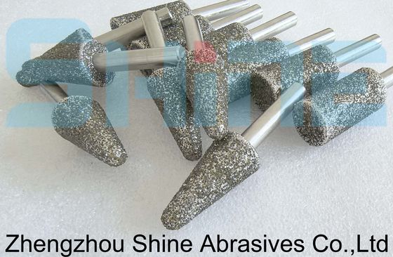 Mandrels e rodas de moagem de diamante / CBN eletroplacado para ferramentas de carburo