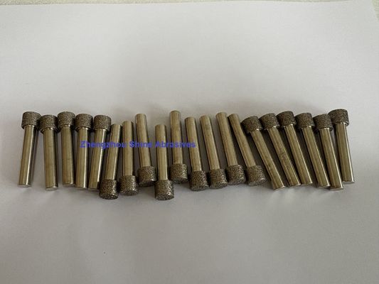Pontas Montadas CBN Eletrodepositadas com haste de 6mm para Retificação Interna e Rebarbação