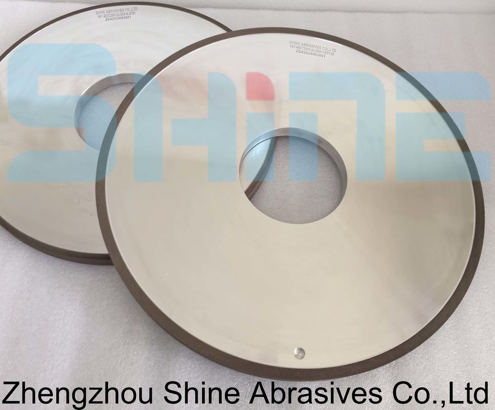 1A1 Rodas de moagem de diamantes de ligação de resina plana para vidro de cerâmica