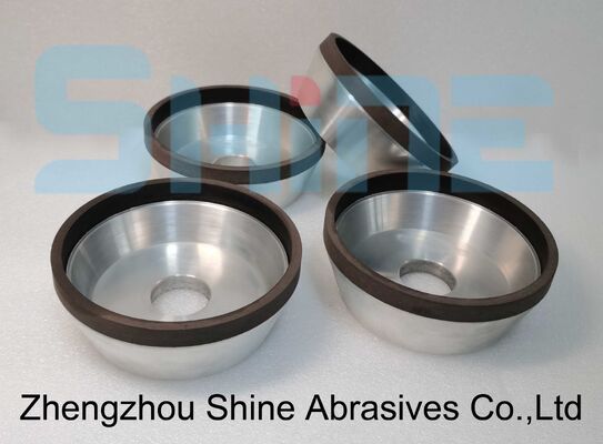 150mm 6A2 Resina Bond Diamond Cup Wheel 100 Grit Para Ferrite Magnético Core Moagem